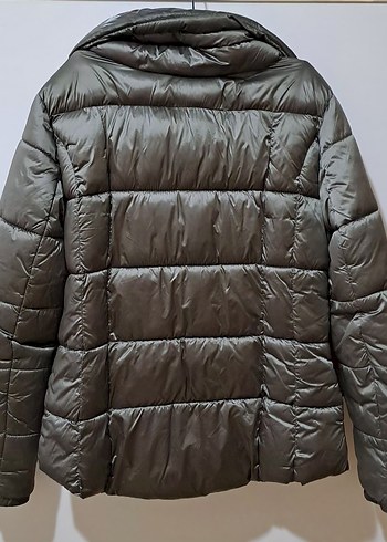 Gri Kürklü Kadın Kışlık mont - Görsel 2