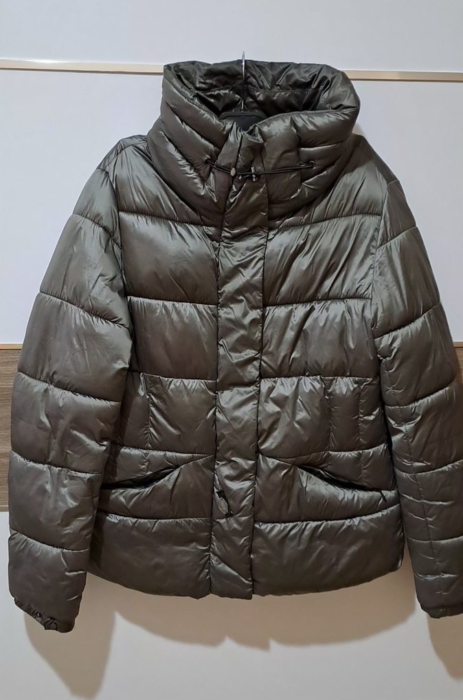 Gri Kürklü Kadın Kışlık mont - Görsel 4