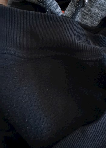 Erkek Gri Kapüşonlu Rahat Sweatshirt - Görsel 6