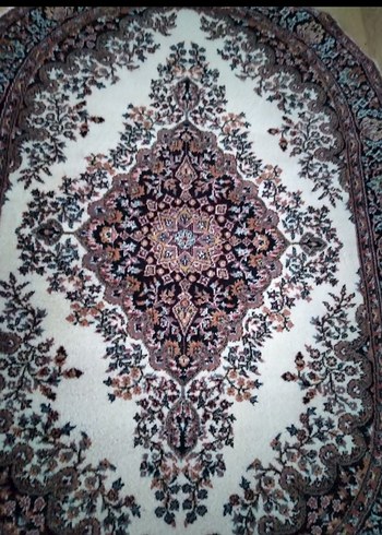 Kahverengi Desenli Oval Halı - Görsel 6