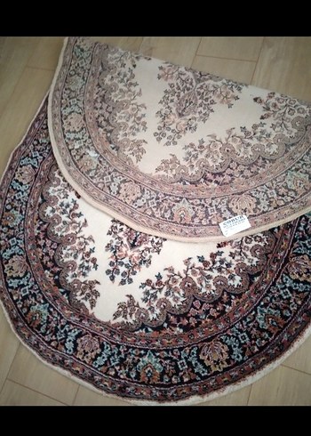 Kahverengi Desenli Oval Halı - Görsel 3