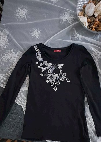 Siyah Uzun Kollu Kadın Bluz - Görsel 5