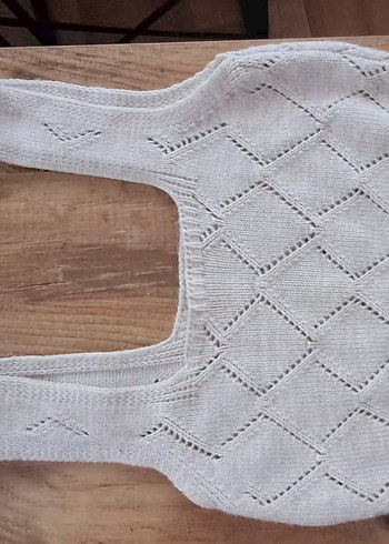 Nakışlı Kısa Örgü crop süveter - Görsel 7