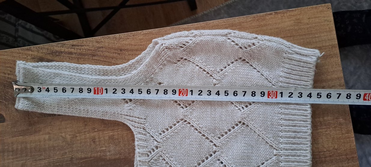 Nakışlı Kısa Örgü crop süveter - Görsel 4