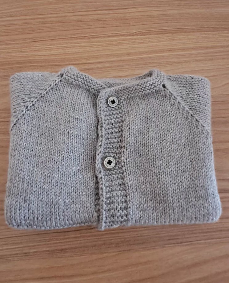 Gri Erkek Çocuk Örgü Yelek - Görsel 2