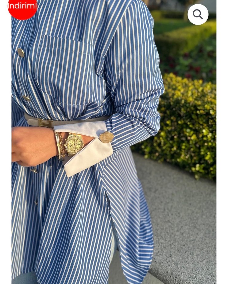 Çizgili tunik - Görsel 4