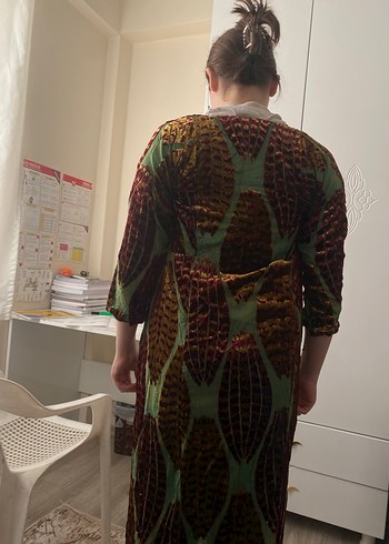 Zara Parlak Desenli Straplez Hamile Tunik