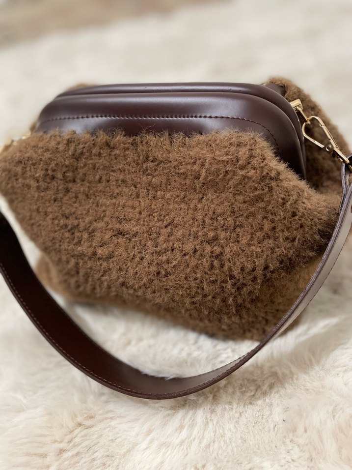 Kahverenfi peluş Çanta - Görsel 3