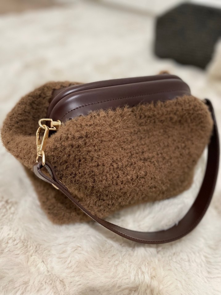 Kahverenfi peluş Çanta - Görsel 5
