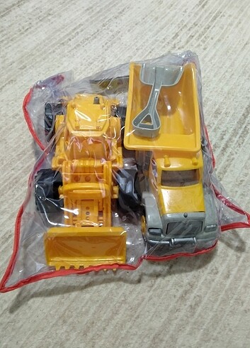 İkili set iş makinası kepçe kamyon 