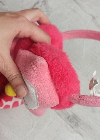 Kızlar için Pembe Leopar Desenli Sıcak Terlik - Görsel 4