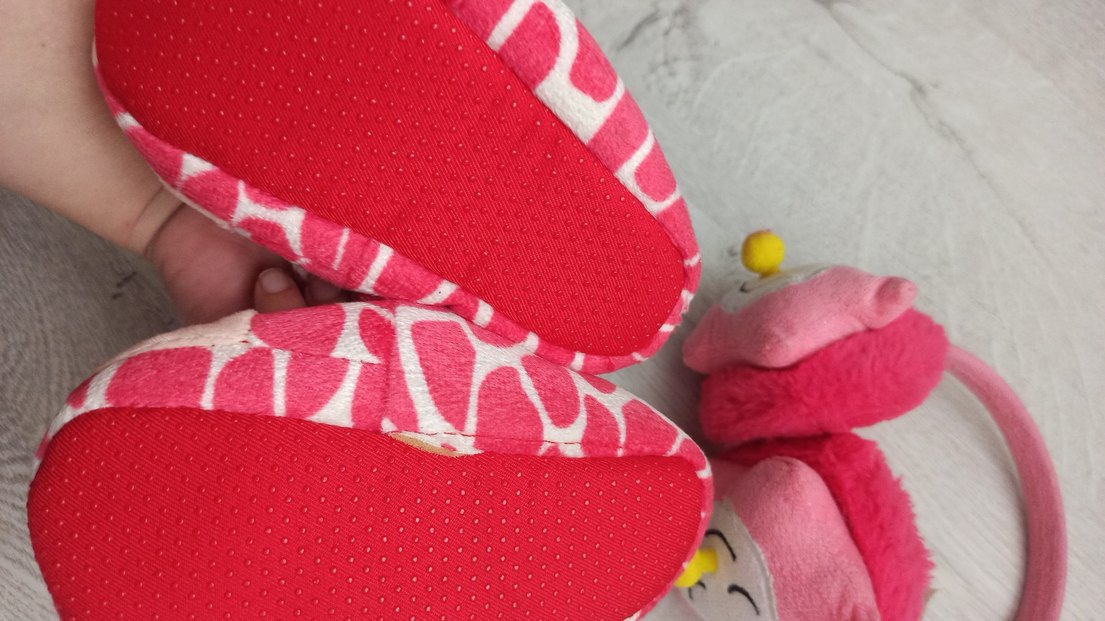 Kızlar için Pembe Leopar Desenli Sıcak Terlik - Görsel 3