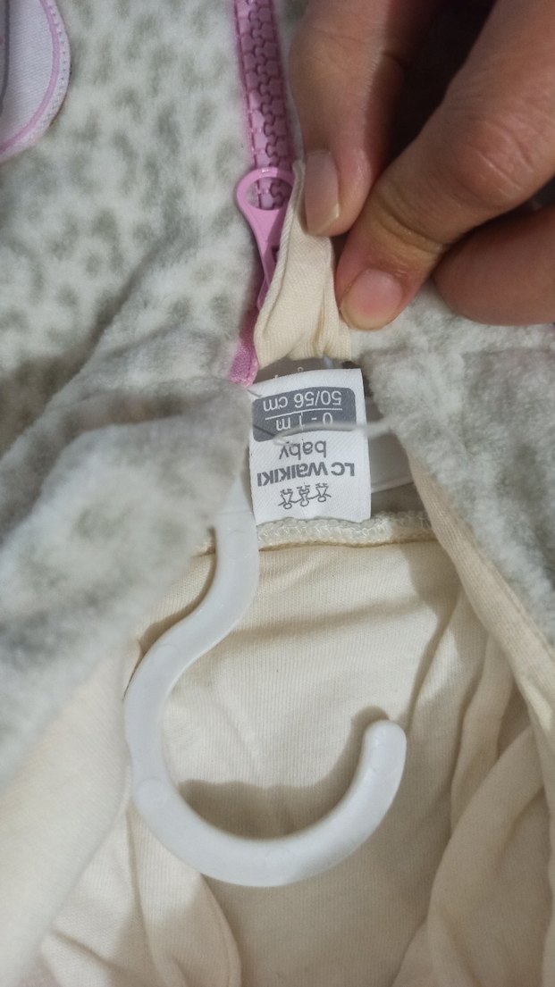 Gri Leopar Desenli Fermuarlı Bebek Tulumu - Görsel 3