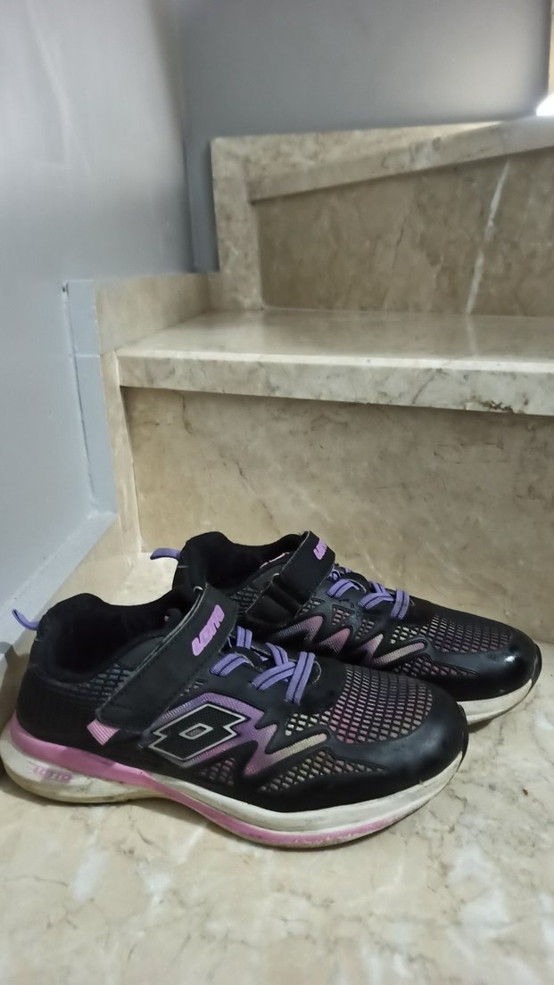 Kız Çocuk Mor Spor Ayakkabı Velcro - Görsel 2