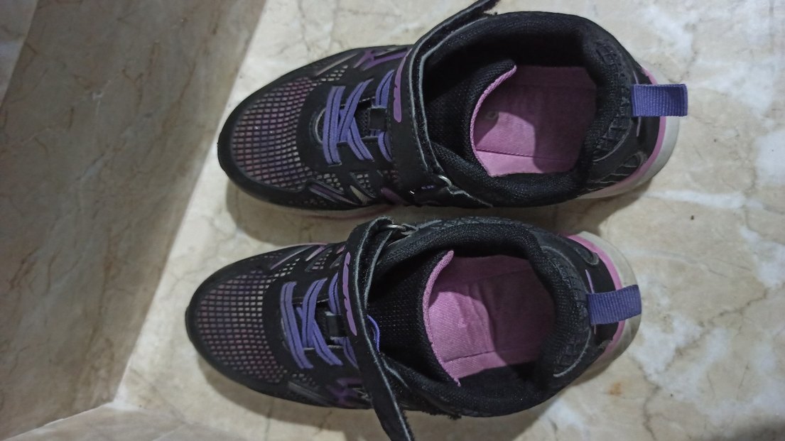 Kız Çocuk Mor Spor Ayakkabı Velcro - Görsel 4