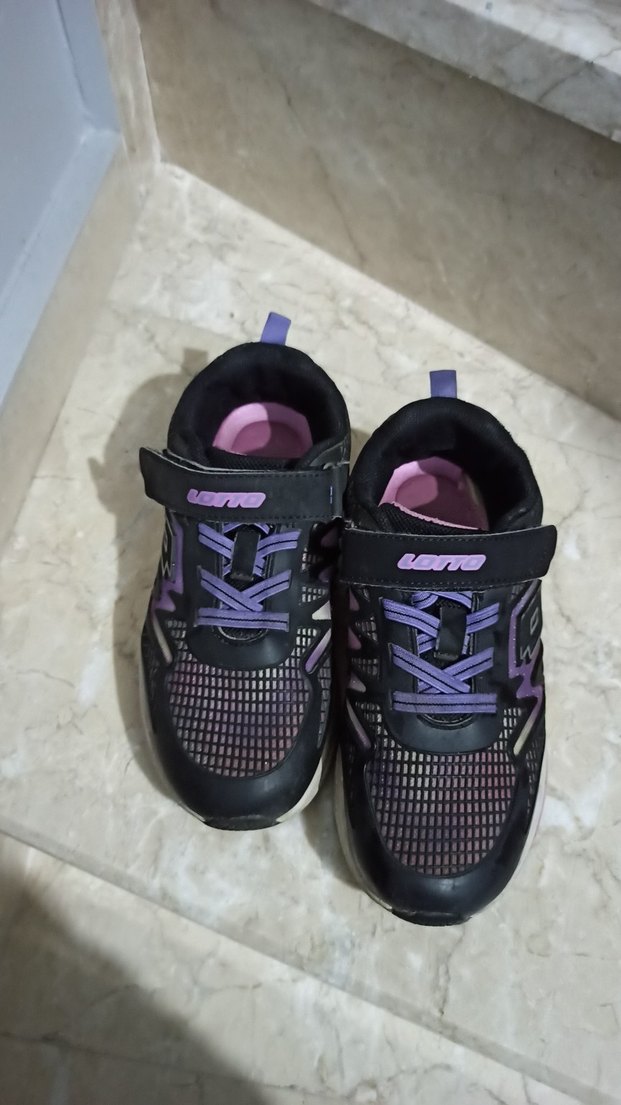 Kız Çocuk Mor Spor Ayakkabı Velcro - Görsel 5