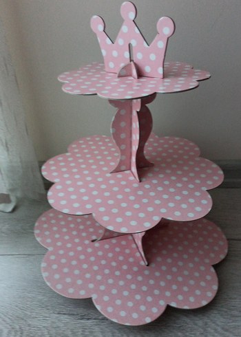 Puantiyeli Pembe Çocuk Rafı Taçlı - Görsel 3