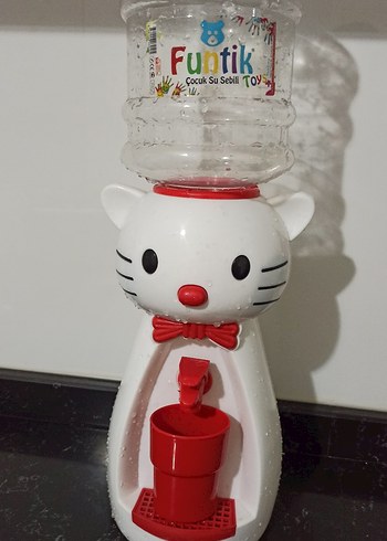 Beyaz Kedi Tasarımlı Çocuk Su Sebili - Görsel 2