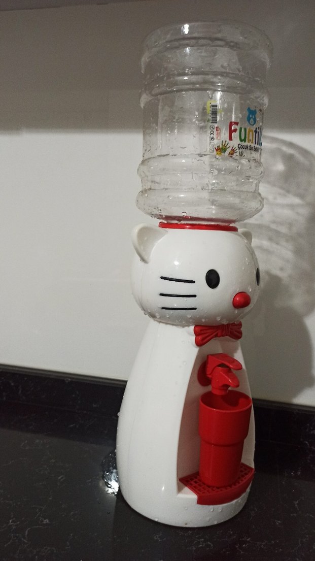 Beyaz Kedi Tasarımlı Çocuk Su Sebili - Görsel 3