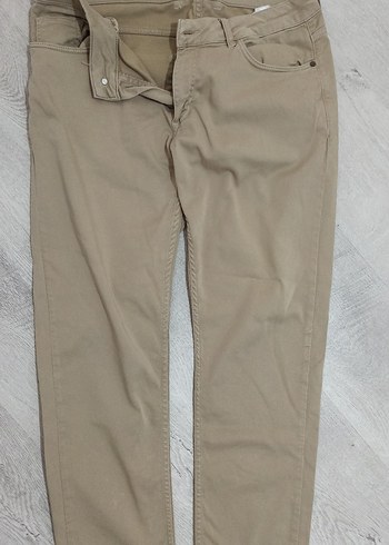 Bej Regular kip marka Keten Erkek Pantolon - Görsel 2