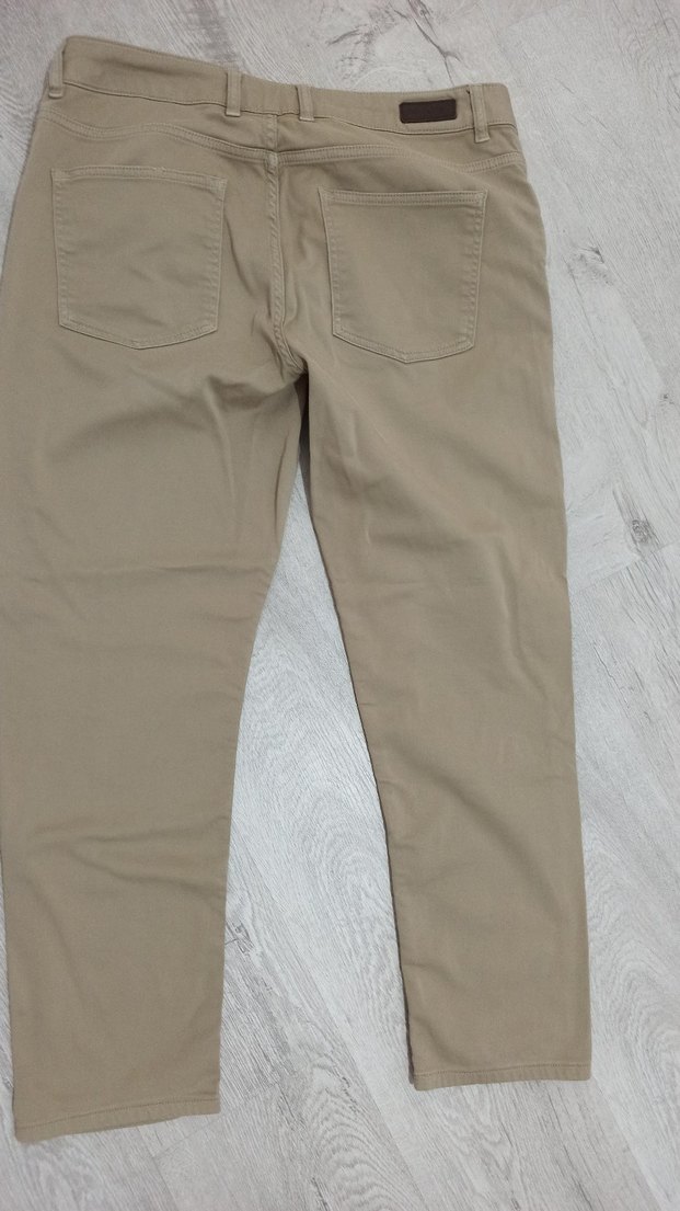 Bej Regular kip marka Keten Erkek Pantolon - Görsel 3