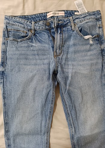 Guess Erkek Mavi Denim Normal Boy Slim Tapered Jeans