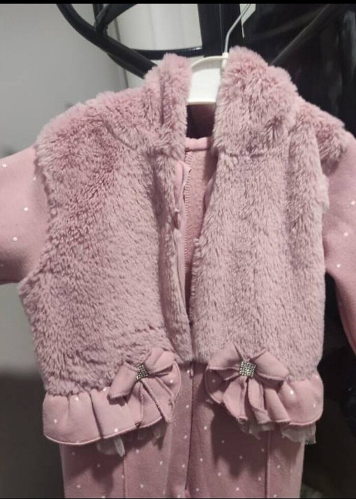 CARAMELL Kışlık Kız Kozmonot hem polar hem peluş Tulum - Görsel 4