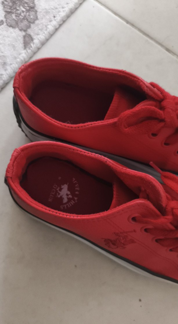 ayakkabı Kırmızı Platform Topuklu Spor Ayakkabı - Görsel 2