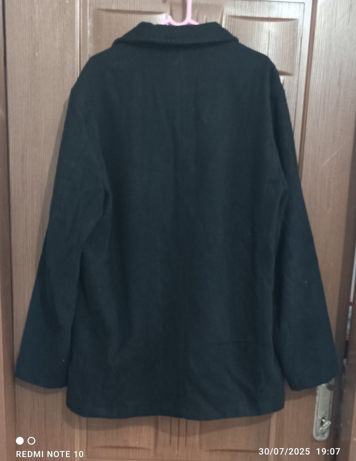 Siyah Erkek palto ceket - Görsel 3