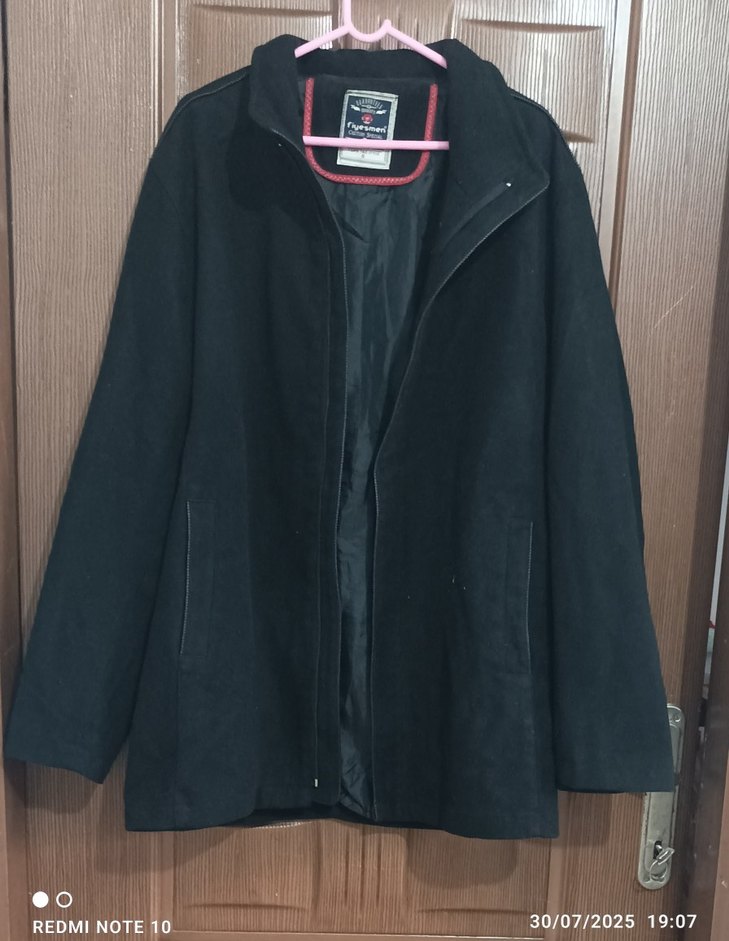 Siyah Erkek palto ceket - Görsel 2