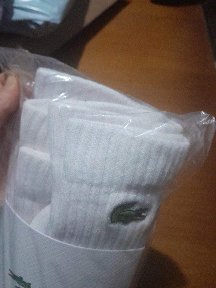Lacoste Beyaz Midi Erkek Çorap 3 adet - Görsel 3