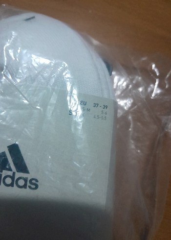Beyaz Erkek Çorap Adidas Baskılı 3 adet - Görsel 4