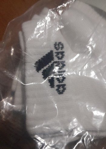 Beyaz Erkek Çorap Adidas Baskılı 3 adet - Görsel 2