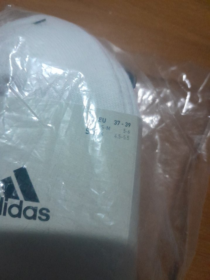 Beyaz Erkek Çorap Adidas Baskılı 3 adet - Görsel 4