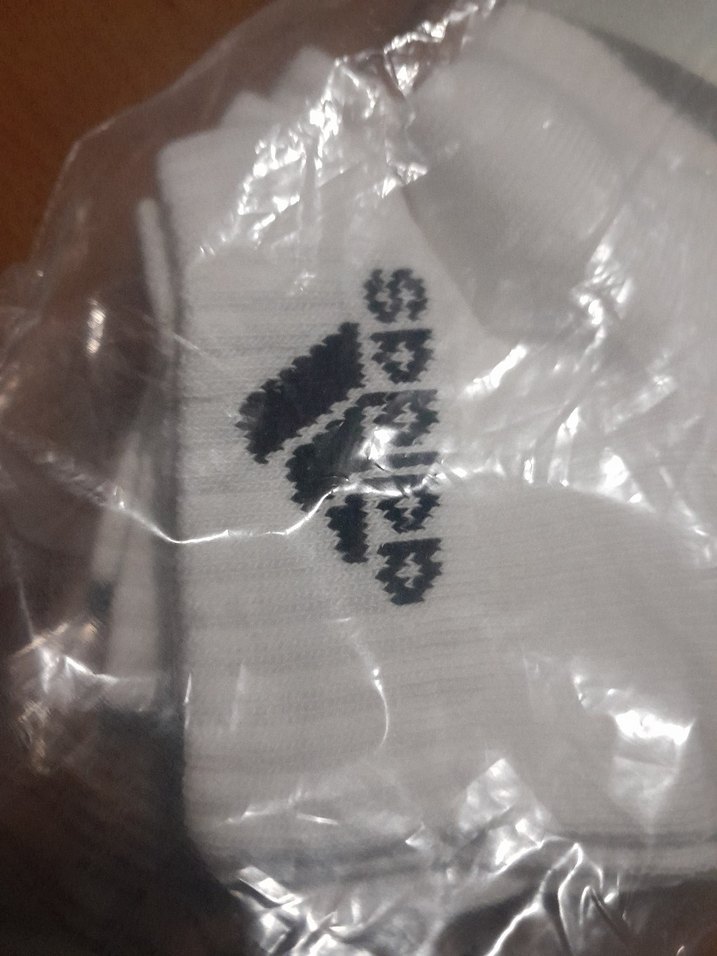 Beyaz Erkek Çorap Adidas Baskılı 3 adet - Görsel 2