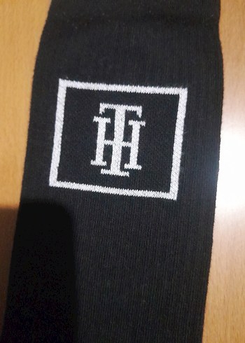 Tommy Hilfiger Erkek Siyah Baskılı Çorap - Görsel 2