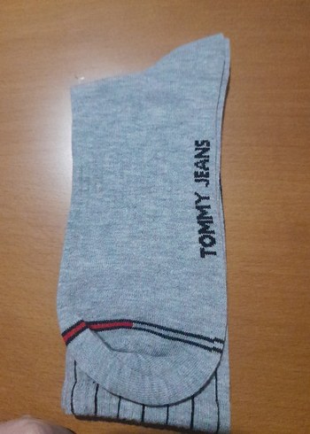 Gri Tommy Jeans Baskılı Erkek Çorap - Görsel 6