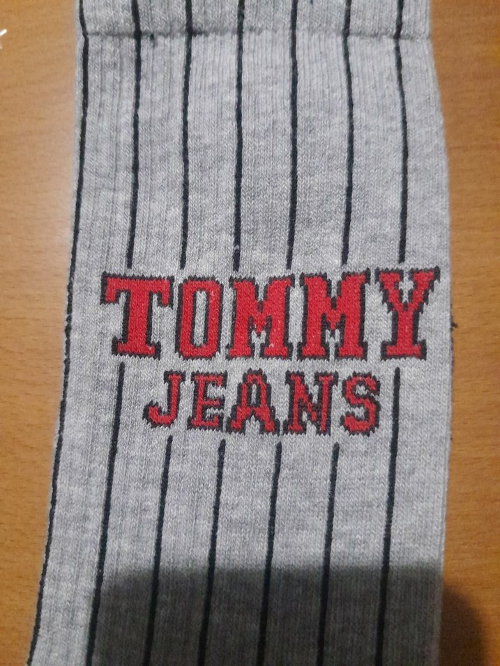 Gri Tommy Jeans Baskılı Erkek Çorap - Görsel 2
