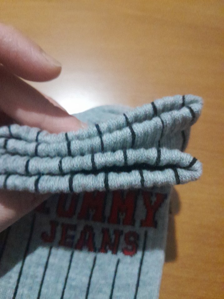 Gri Tommy Jeans Baskılı Erkek Çorap - Görsel 4