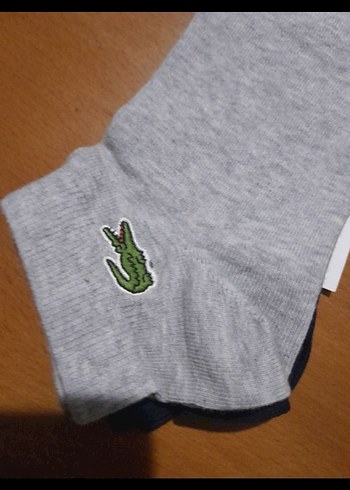Lacoste Gri Erkek Midi Çorap 2 li - Görsel 3