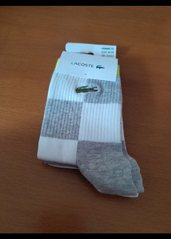 Lacoste Gri Mini Çorap