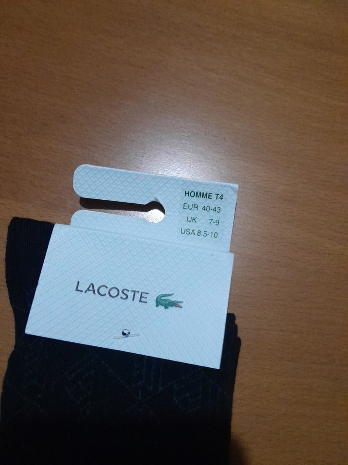 Lacoste Erkek Siyah Baskılı Midi Çorap 2 li - Görsel 5