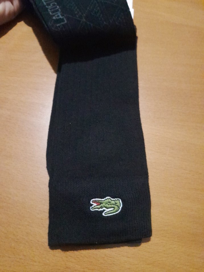 Lacoste Erkek Siyah Baskılı Midi Çorap 2 li - Görsel 4