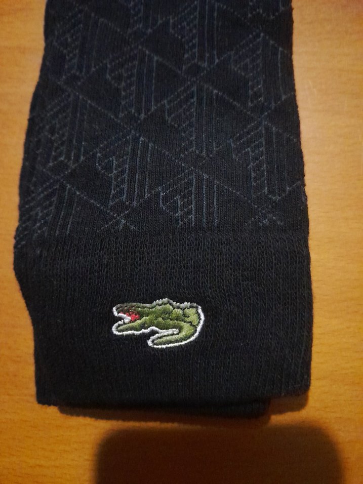 Lacoste Erkek Siyah Baskılı Midi Çorap 2 li - Görsel 2