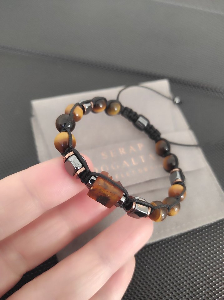 Fosilli Kehribar -Kaplangözü bileklik - Görsel 5