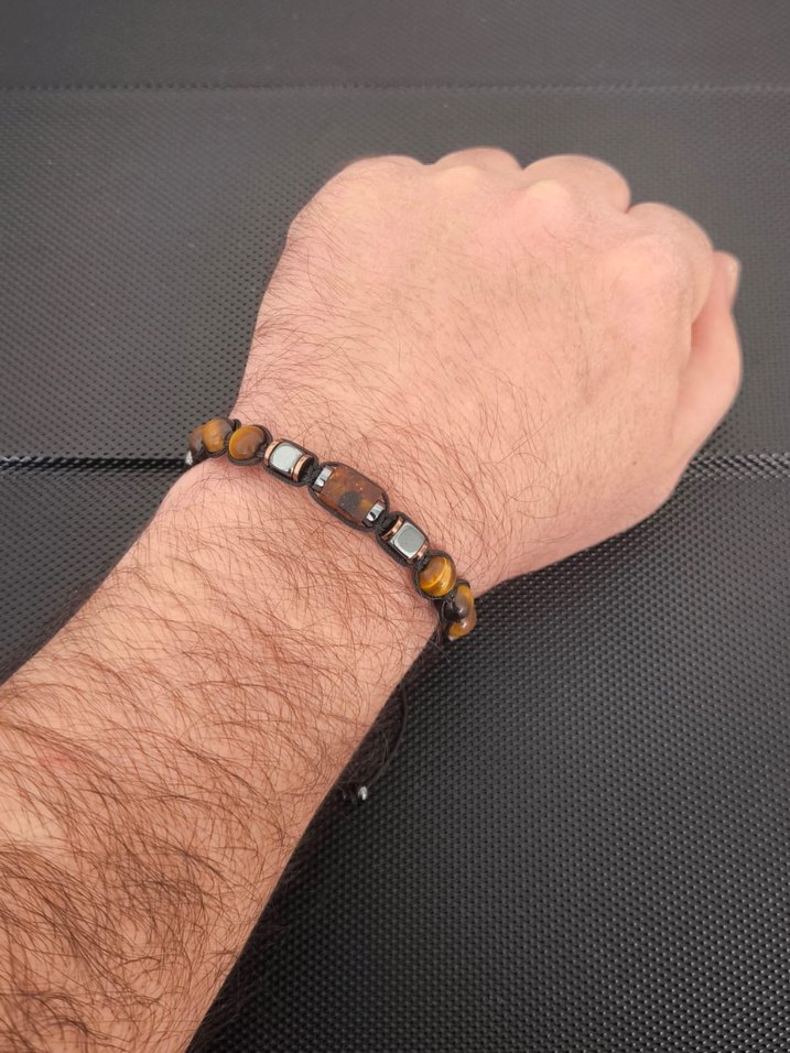 Fosilli Kehribar -Kaplangözü bileklik - Görsel 4