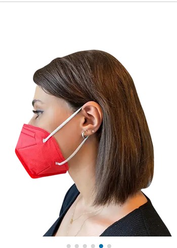 FFP2 N95 Maske Kırmızı 10 adet - Görsel 3
