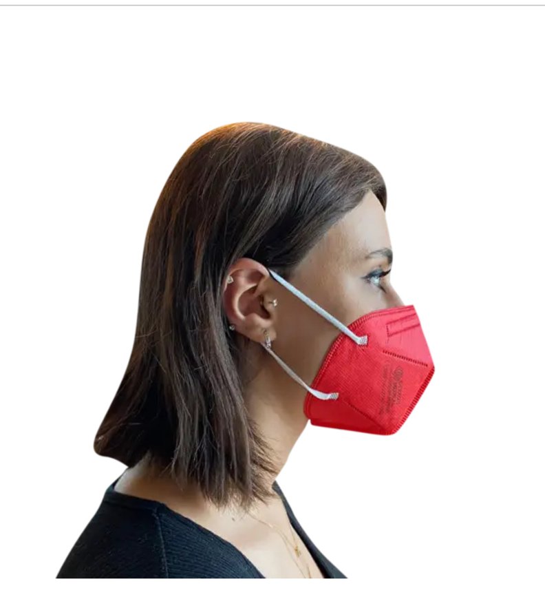 FFP2 N95 Maske Kırmızı 10 adet - Görsel 2