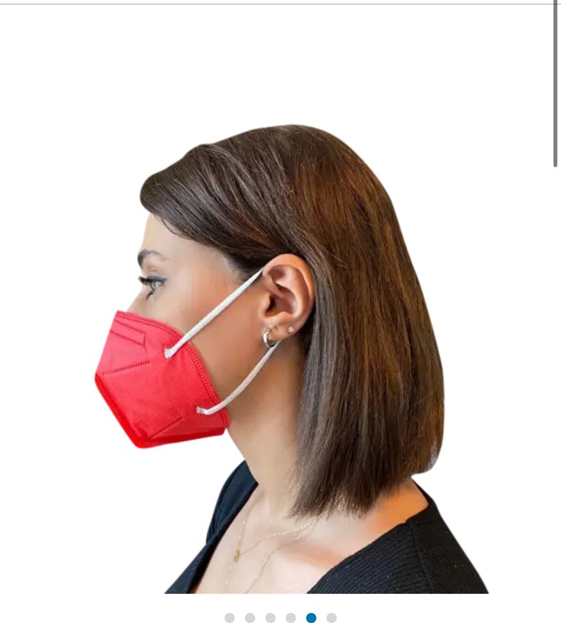 FFP2 N95 Maske Kırmızı 10 adet - Görsel 3