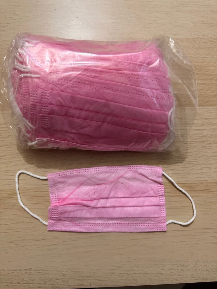 Cerrahi Çocuk Maskesi Pembe 100 adet - Görsel 2